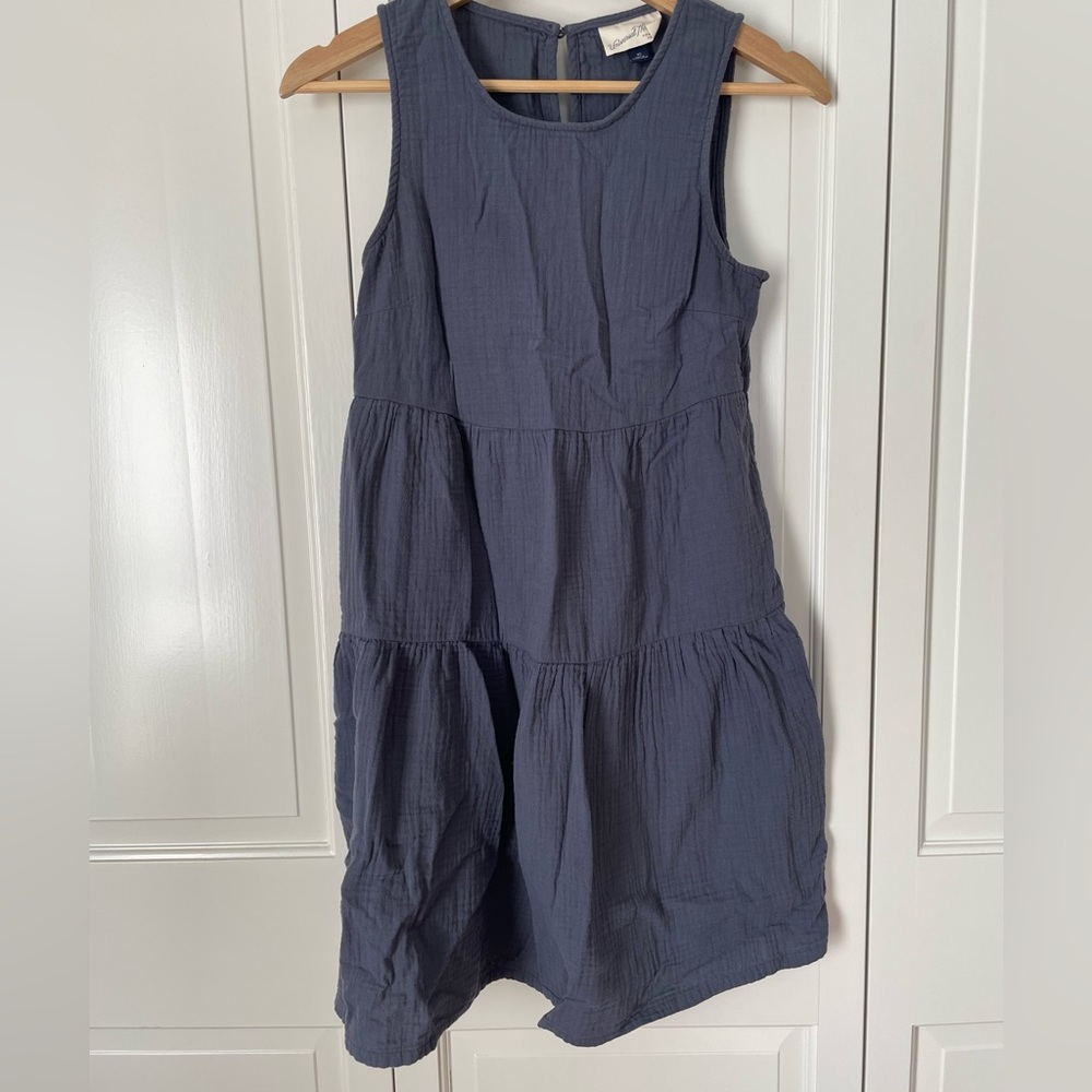Blue tiered dress